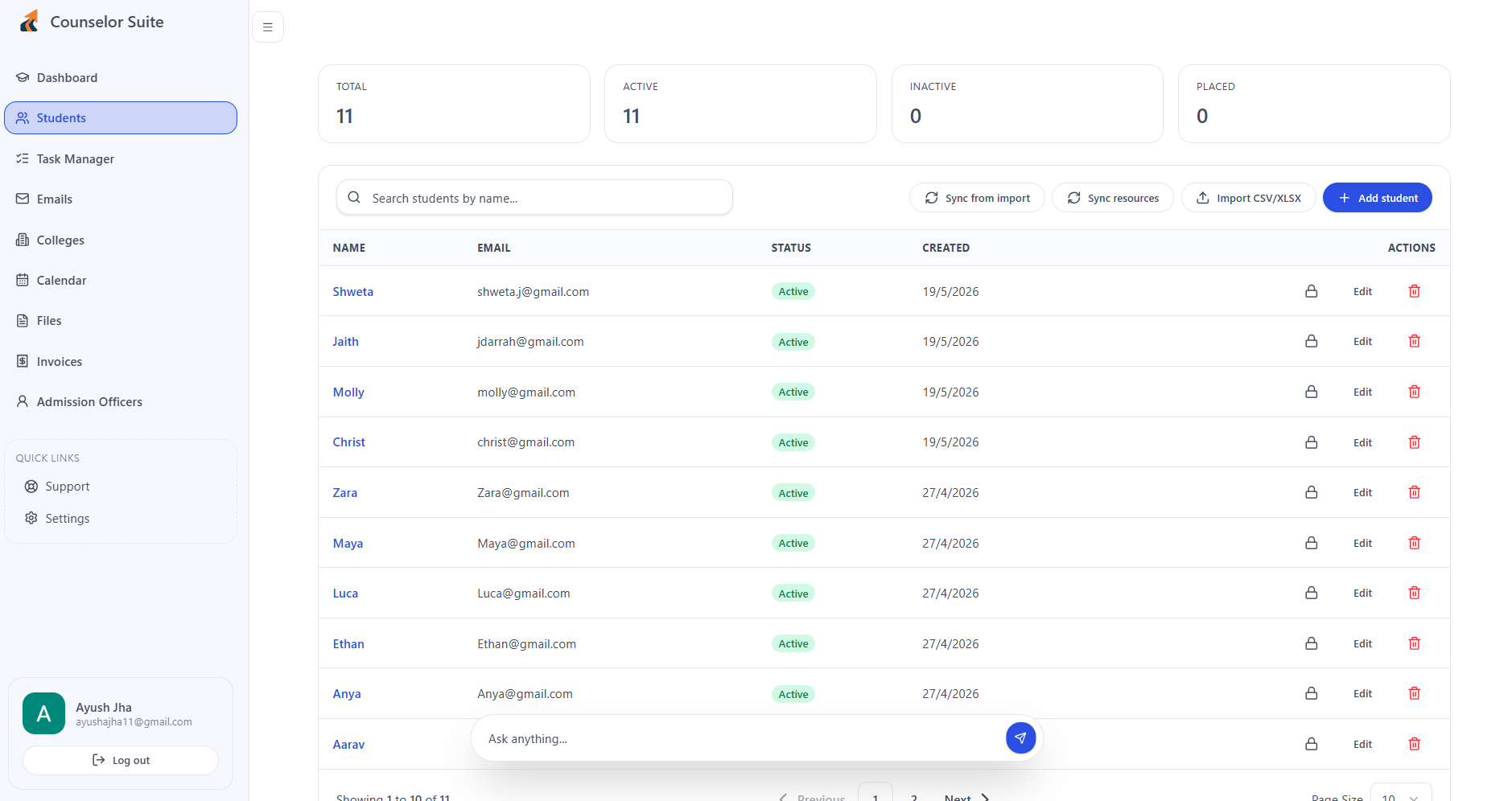 Pave Platform Dashboard Interface